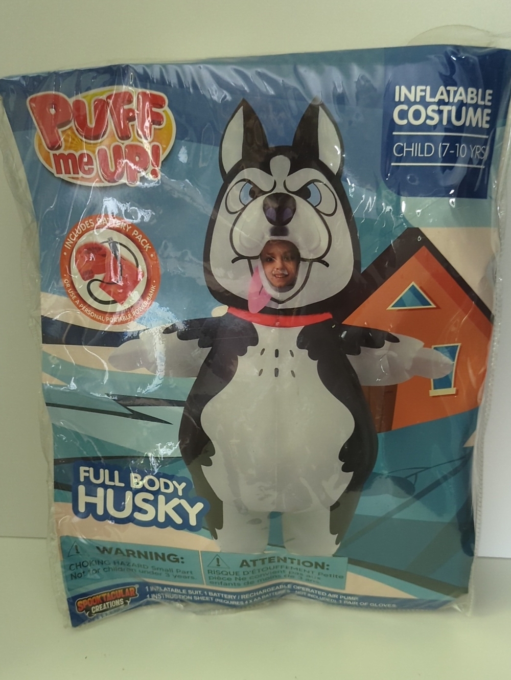 Spooktacular Creations Husky Inflatable Costume Size 7-10Y